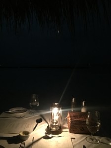 Candlelight dinner by the beach