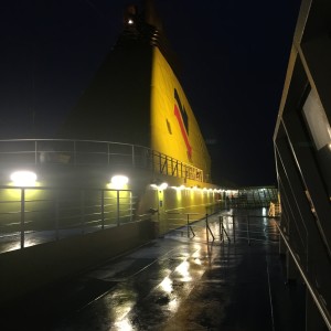 open deck of the cruise ferry