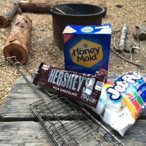 smores over campfire