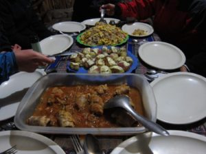 amazing spread for dinner